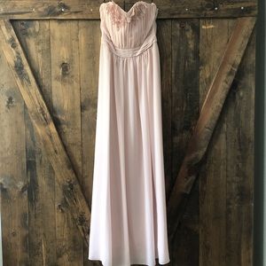 Formal Strapless Rose Colored Dress